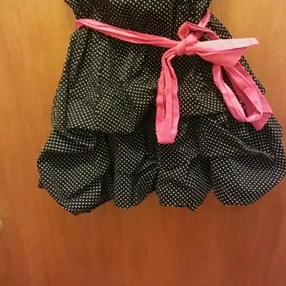 🖤❤️🖤Strapless Polka Dot Dress with Pink Bow🖤❣️ - Picture 3 of 5